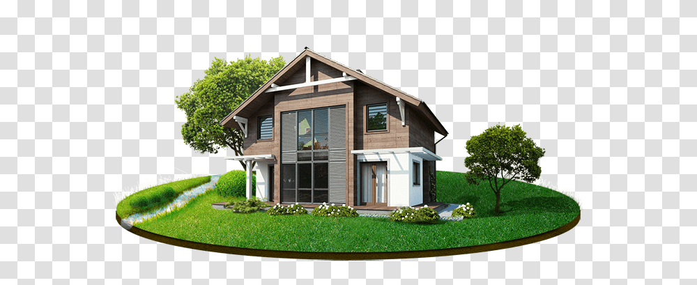 House, Architecture, Housing, Building, Grass Transparent Png