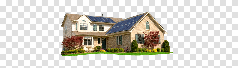 House, Architecture, Solar Panels, Electrical Device, Grass Transparent Png