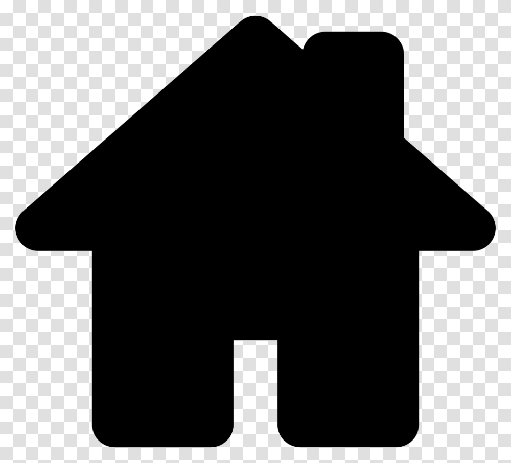 House Black Shape For Home Interface Symbol Symbolen Huis, Stencil, Silhouette, Label Transparent Png