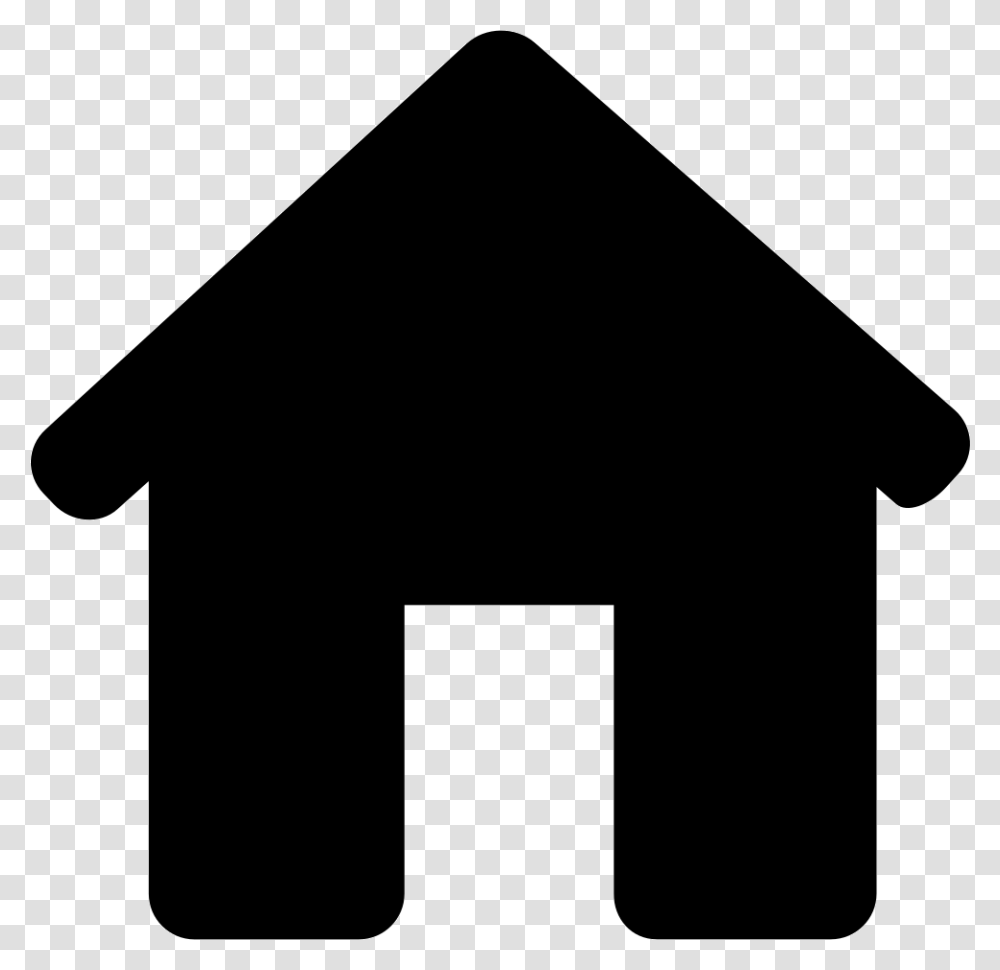 House Black Silhouette Without Door House Icon Black, Mailbox, Logo, Triangle Transparent Png