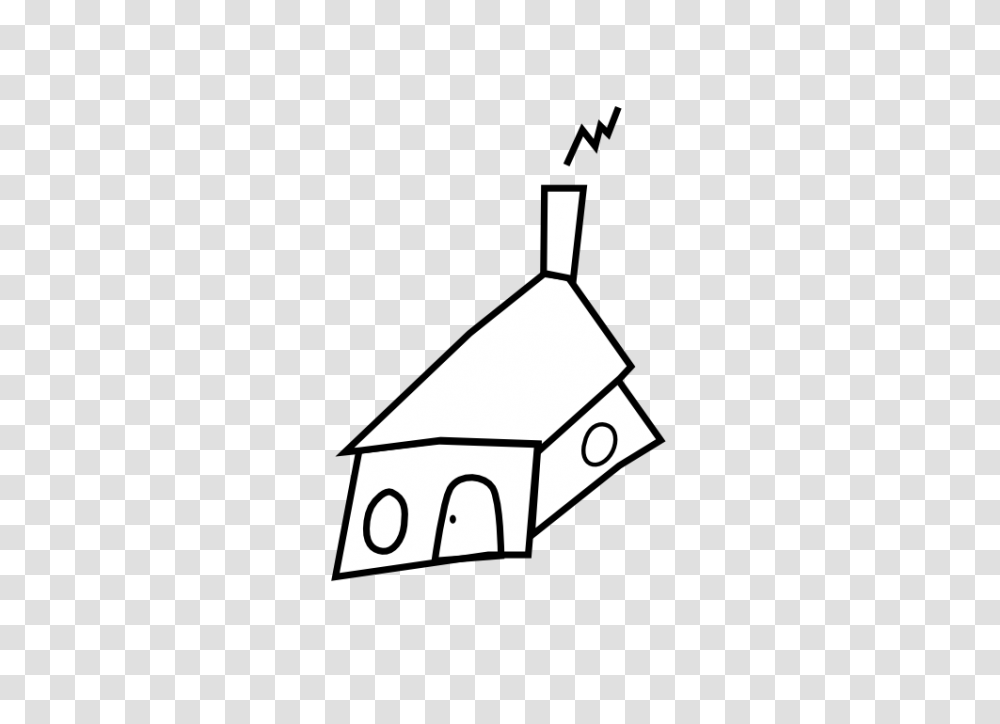House Black White Line Art Hunky Dory Colouringbook, Triangle, Lawn Mower, Tool, Plot Transparent Png