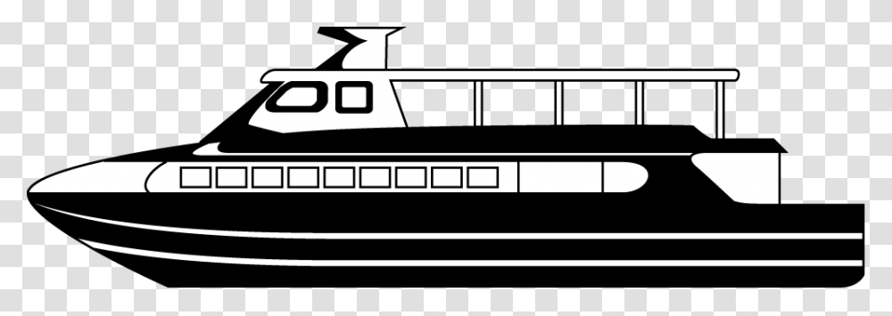 House Boat Clipart Svg Ferry Boat Clipart Ferry Clipart Black And White, Vehicle, Transportation, Bumper, Watercraft Transparent Png