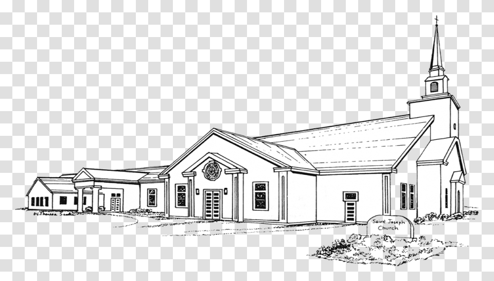 House, Building, Housing, Architecture, Church Transparent Png