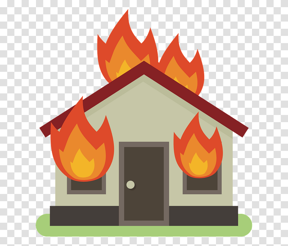 House Burning House Clipart, First Aid, Fire, Dog House, Den Transparent Png