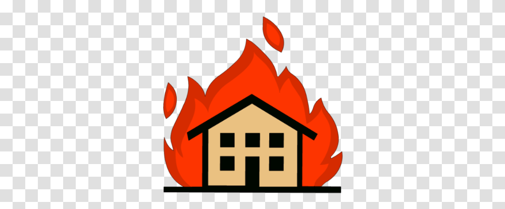 House Cartoon A House Burning Down, Fire, Flame, Bonfire Transparent Png