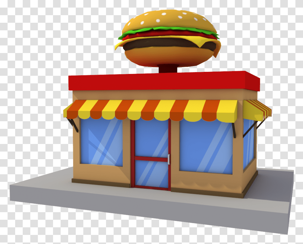House Cartoon Burger House Cartoon, Toy, Architecture, Building, Plant Transparent Png