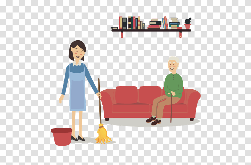 House CleaningWidth, Couch, Furniture, Person, Human Transparent Png