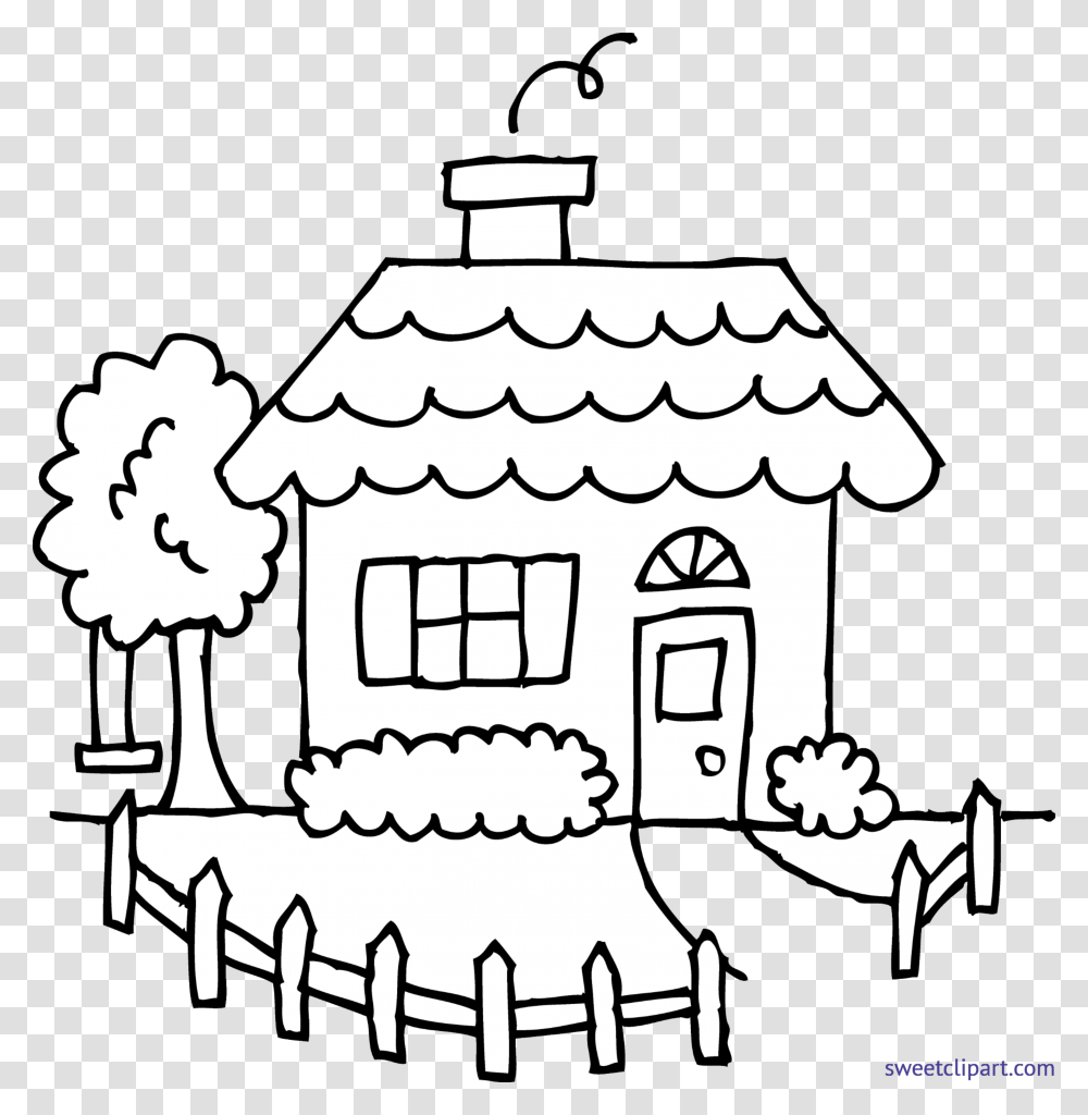 House Clipart Black And White, Housing, Building, Nature, Outdoors Transparent Png