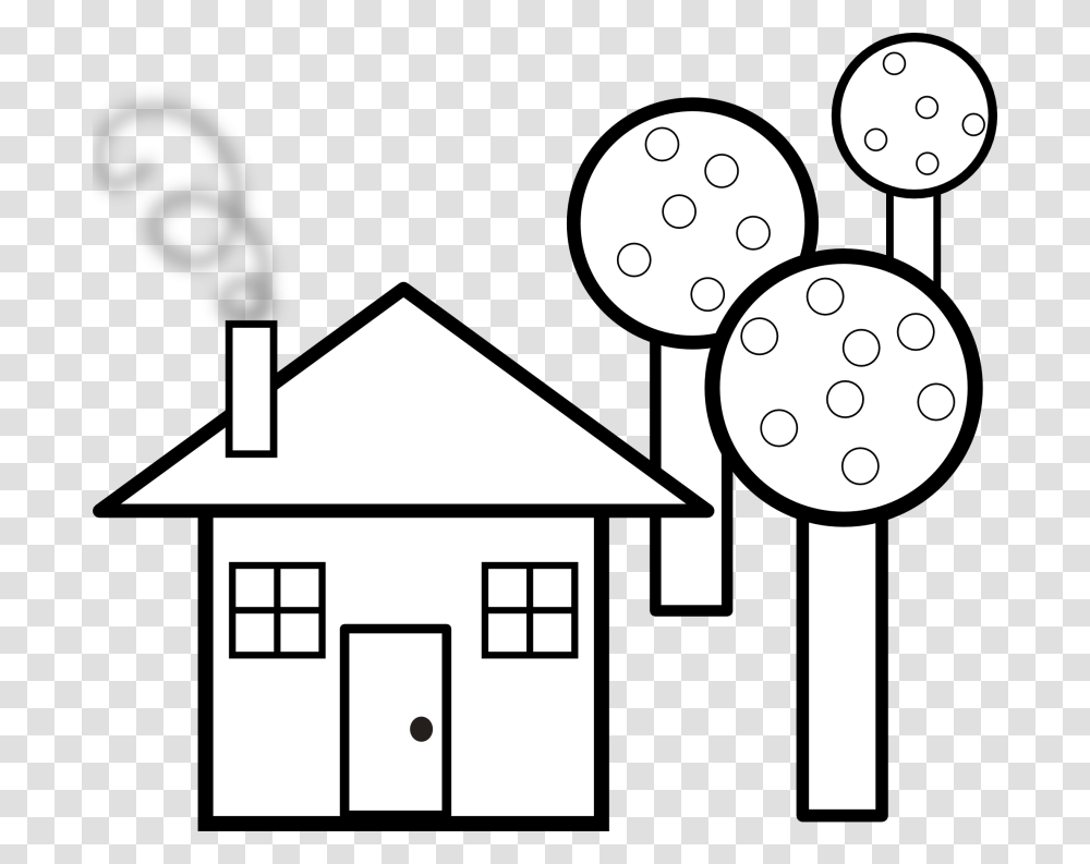 House Clipart Black And White, Number, Stencil Transparent Png