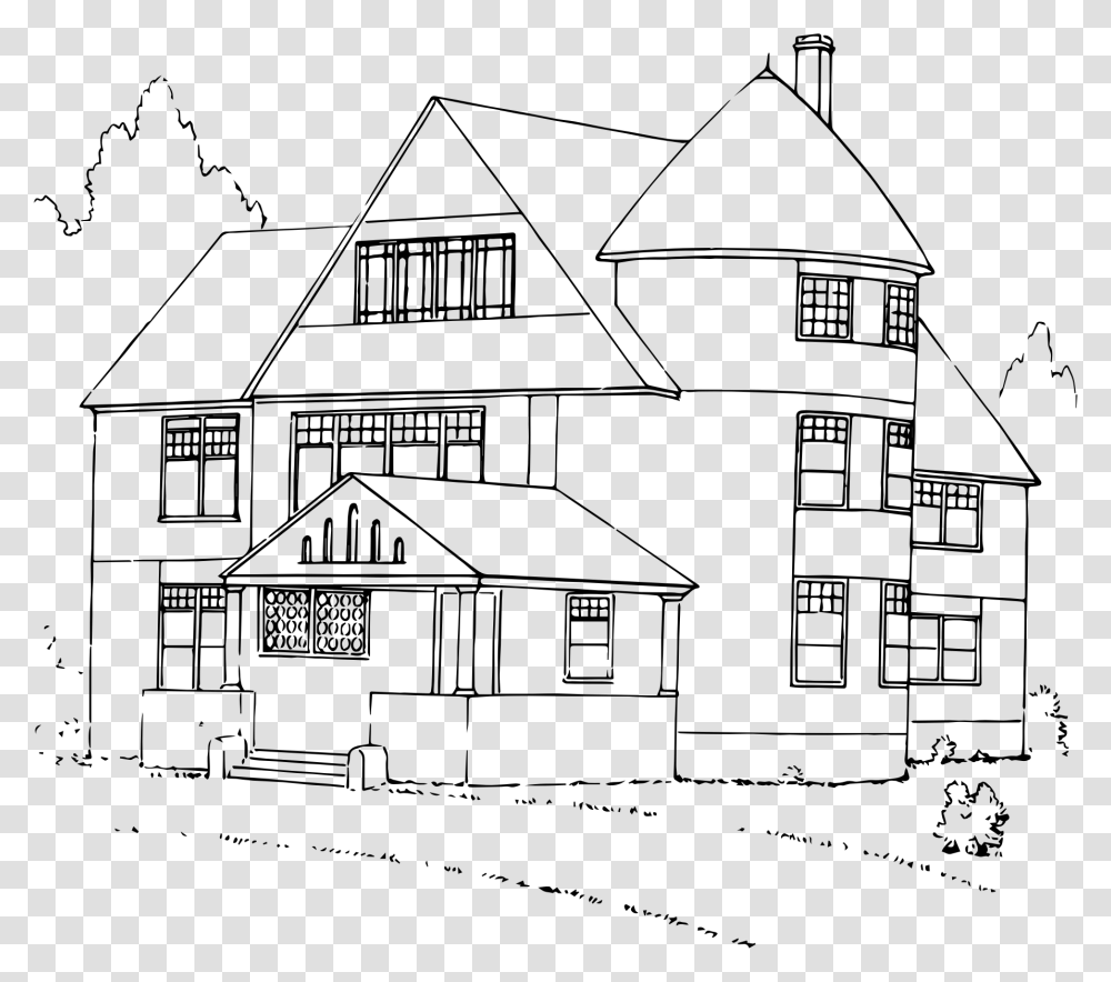 House Clipart Black And White Transparent Png