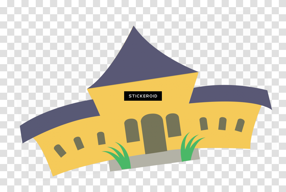 House Clipart School Building Vector, Label, Paper, Outdoors Transparent Png