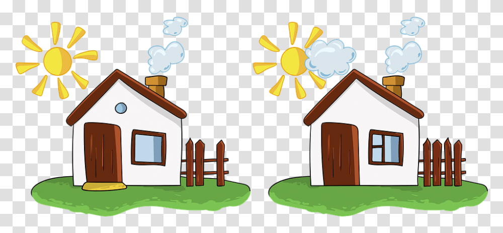 House Houses Spot The Difference Games For Kids, Building, Housing, Nature, Outdoors Transparent Png