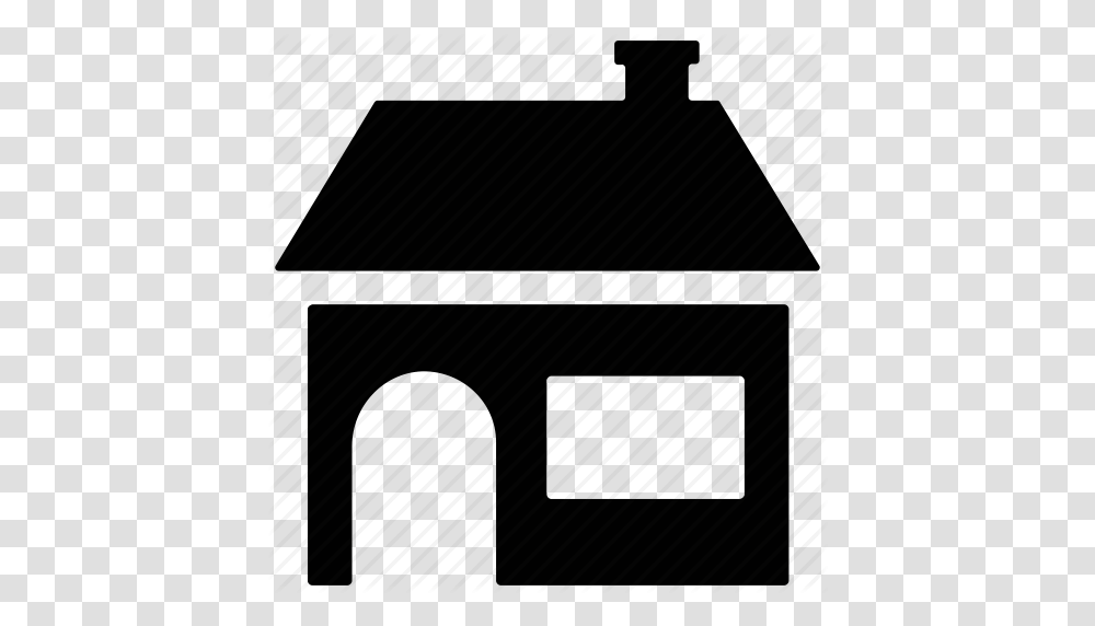 House Hut Shack Villa Icon, Label, Shooting Range, Stencil Transparent Png