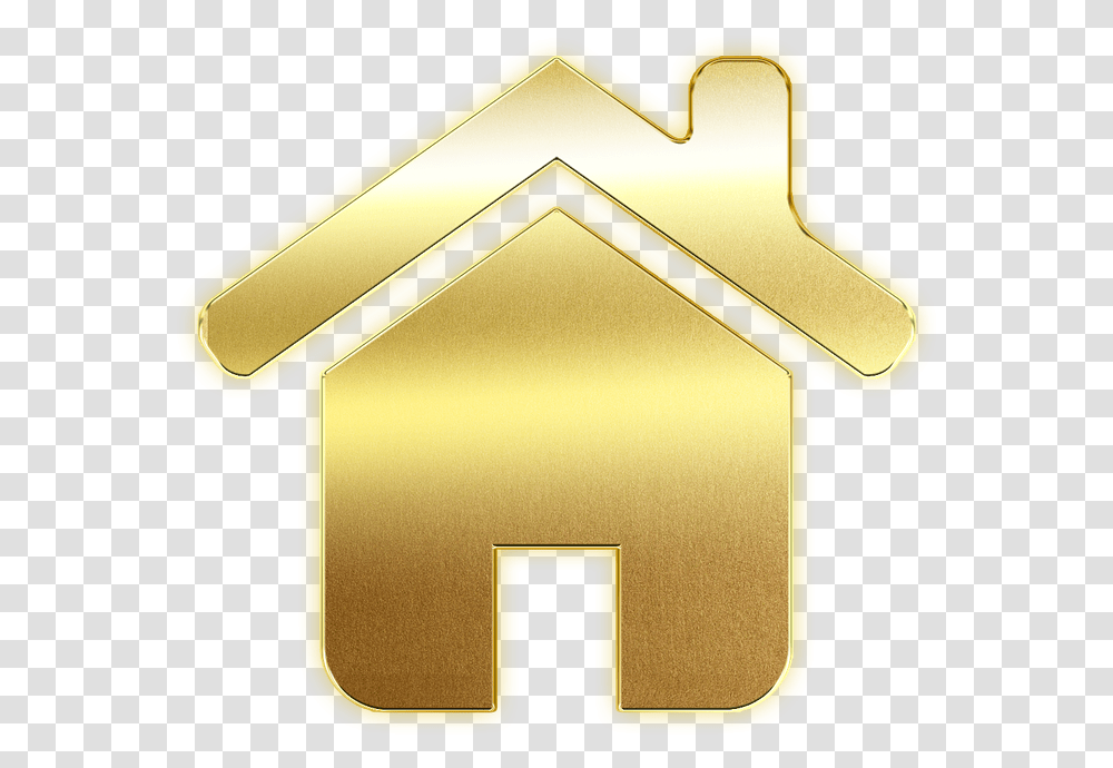 House Icon Gold Home Icon, Mailbox, Letterbox, Private Mailbox Transparent Png