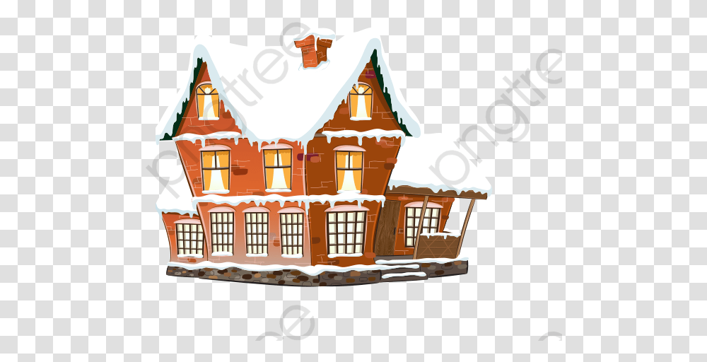 House In Snow, Housing, Building, Cabin, Cookie Transparent Png