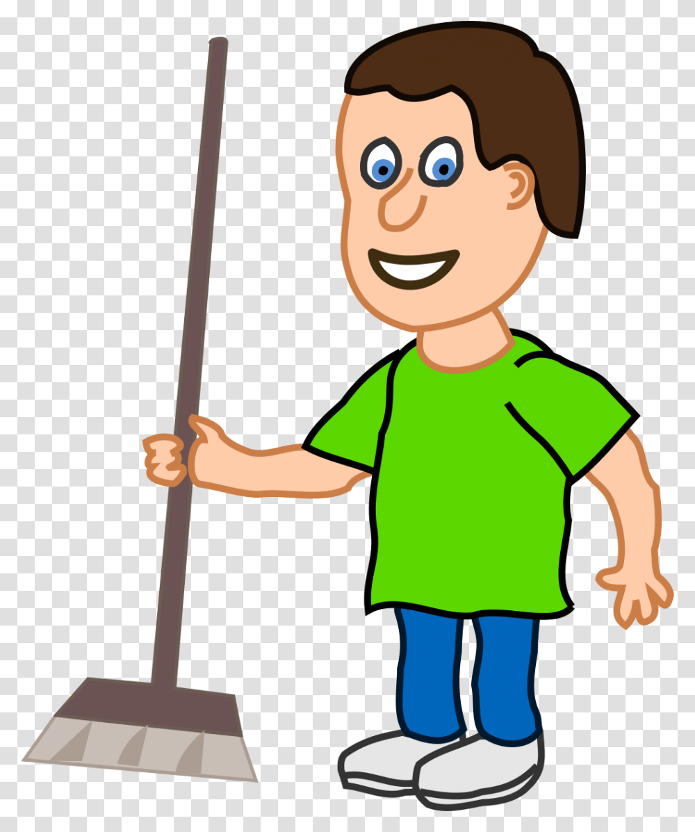 House Keeping Cliparts, Person, Human, Broom Transparent Png