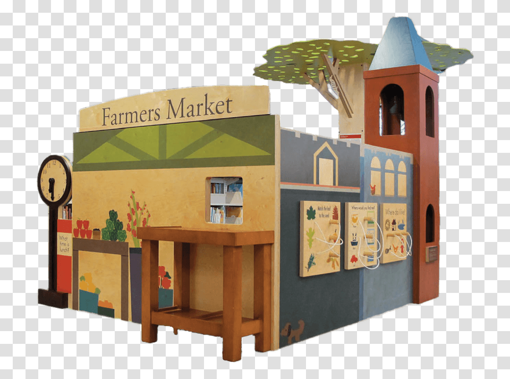 House, Kiosk, Wood, Plywood, Play Area Transparent Png