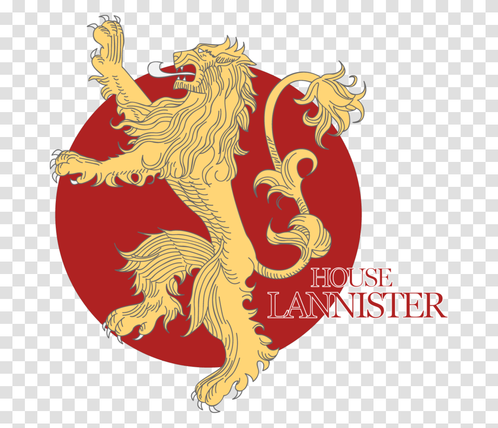 House Lannister Clipart House Lannister Logo, Dragon, Lion, Wildlife, Mammal Transparent Png