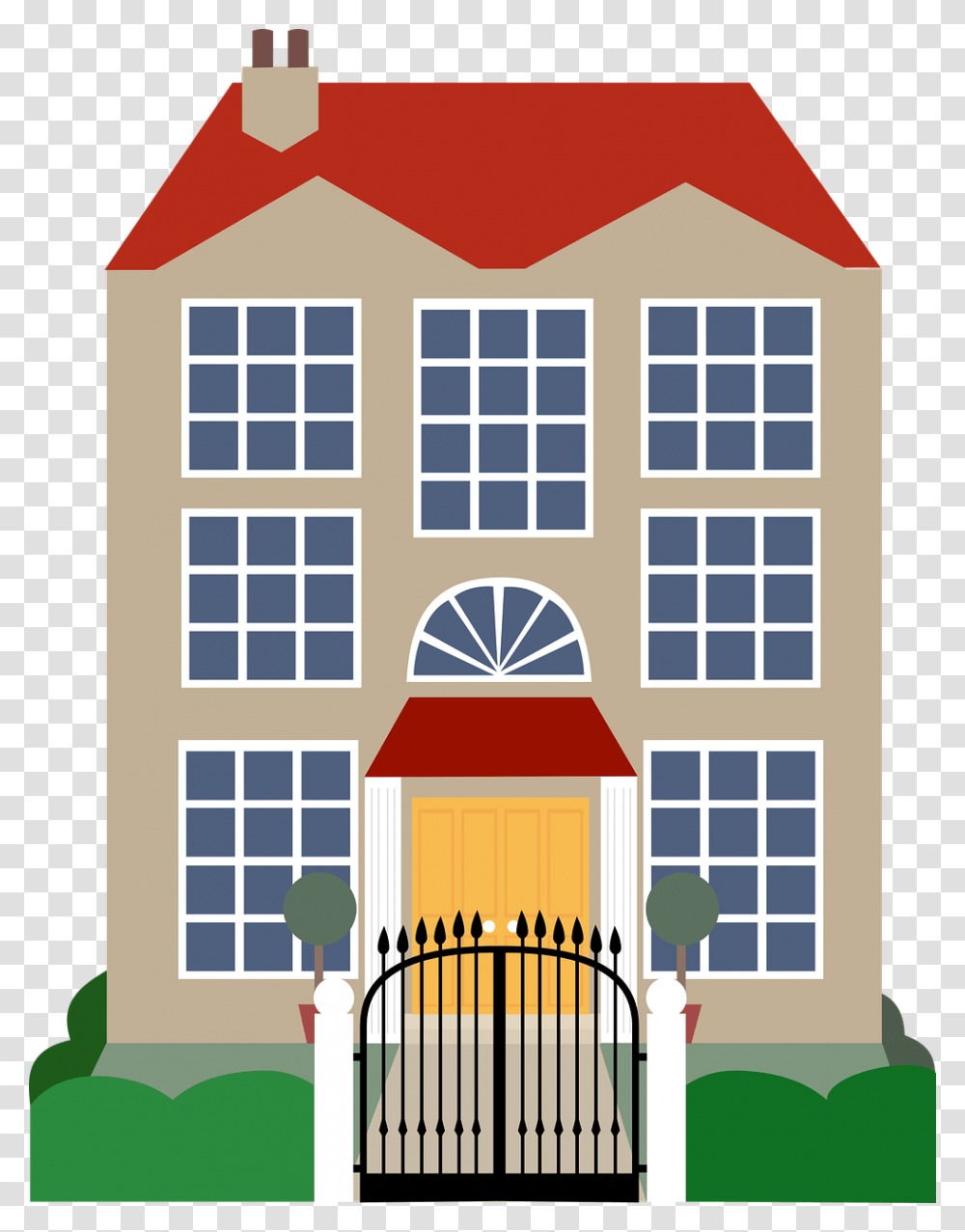 House Mansion Clip Art Mansion Clip Art, Housing, Building, Gate, Picture Window Transparent Png