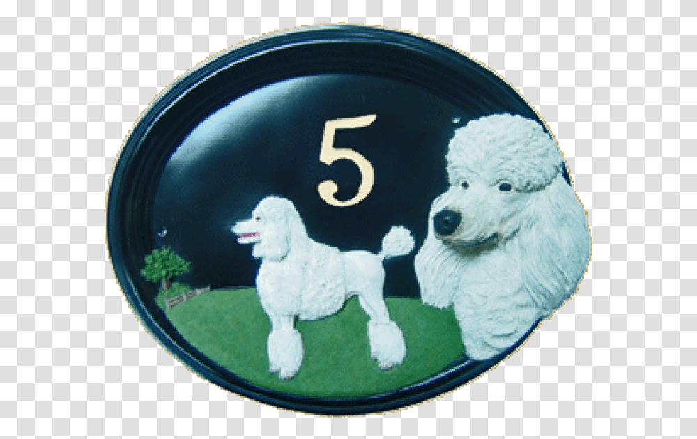 House Number Hand Painted Poodle House Sign Standard Poodle, Giant Panda, Bear, Wildlife, Mammal Transparent Png