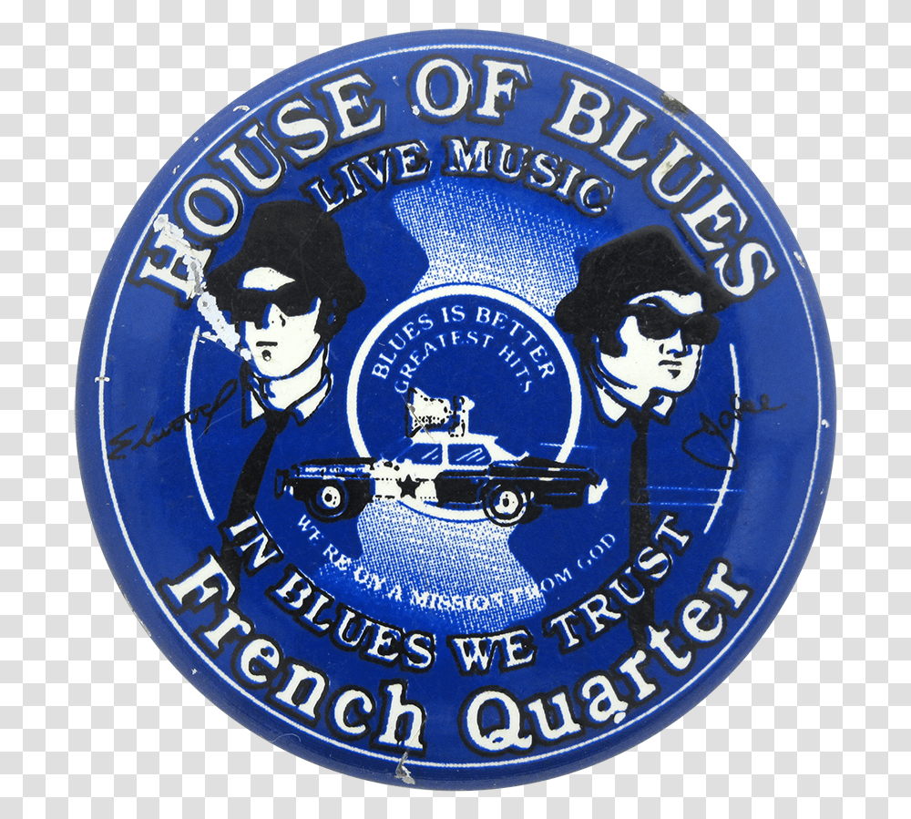 House Of Blues French Quarter Badge, Logo, Symbol, Trademark, Emblem Transparent Png