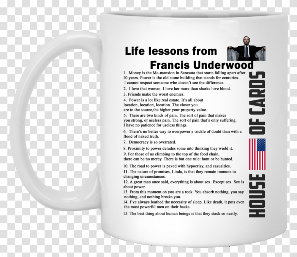 House Of Cards Life Lessons From Francis Underwood, Coffee Cup, Flyer, Poster, Paper Transparent Png