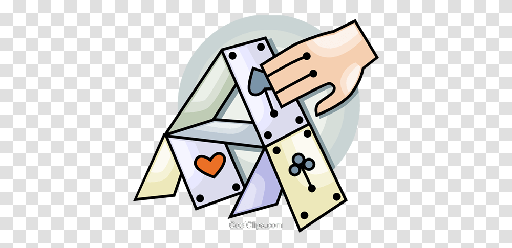 House Of Cards Royalty Free Vector Clip Art Illustration, Domino, Game Transparent Png