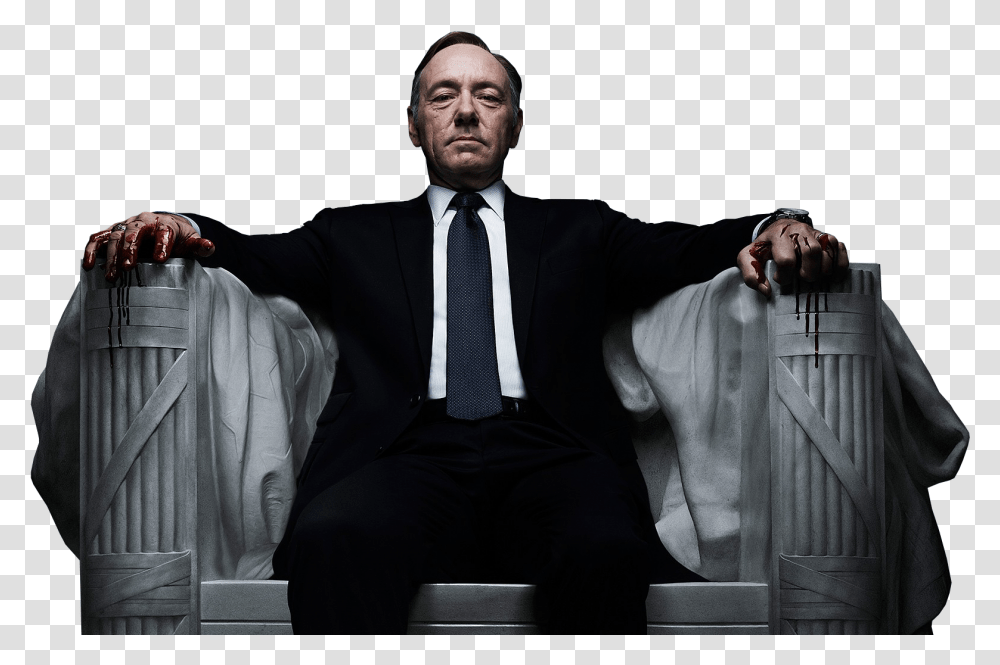 House Of Cards Throne, Suit, Overcoat, Tie Transparent Png