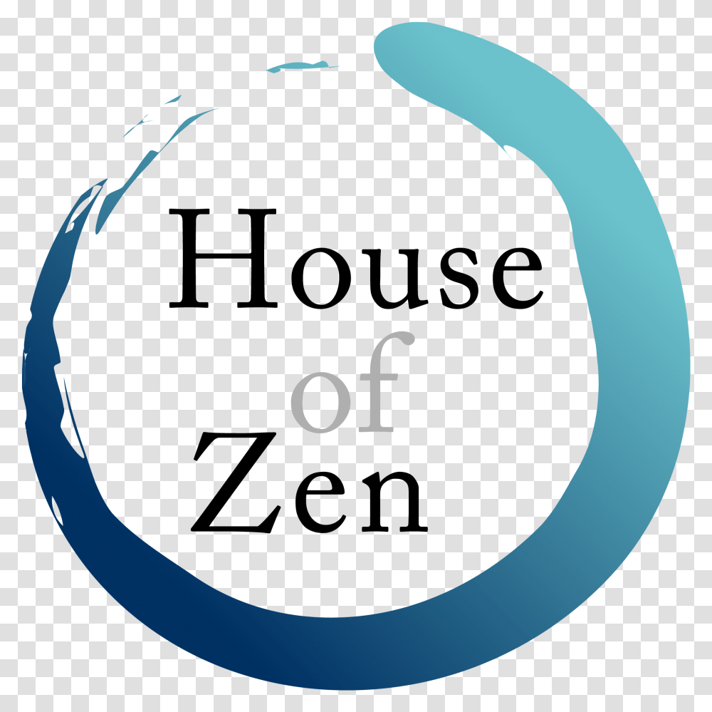 House Of Zen Logo Blue Square Border Bg Circle, Horseshoe Transparent Png