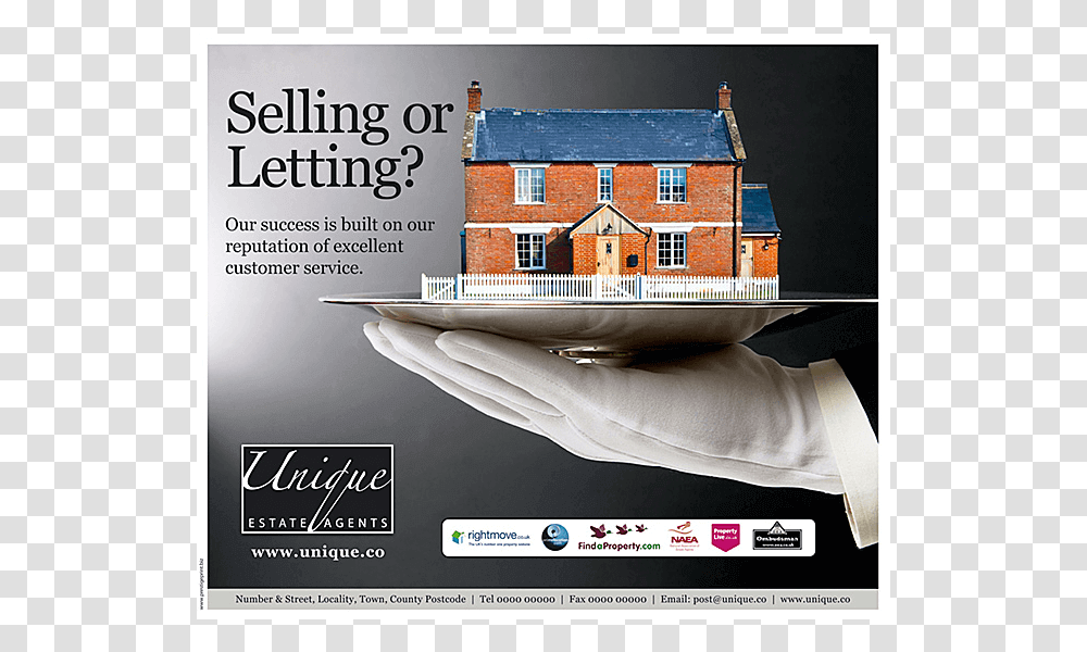 House On A Silver Plate Estate Agent Flyer Design Scale Model, Advertisement, Poster, Paper, Brochure Transparent Png