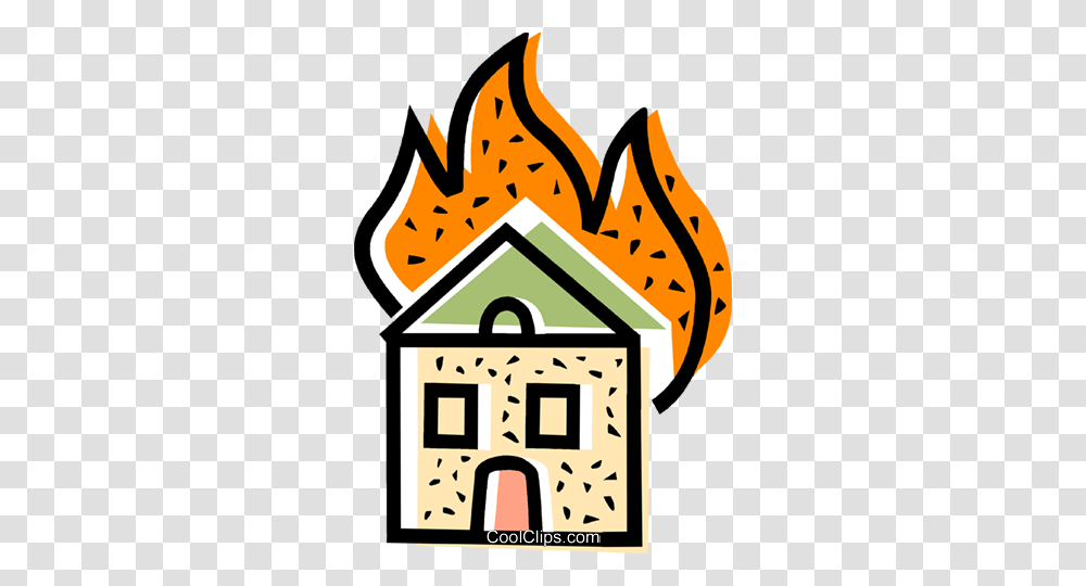 House On Fire Royalty Free Vector Clip Art Illustration, Flame, Number Transparent Png