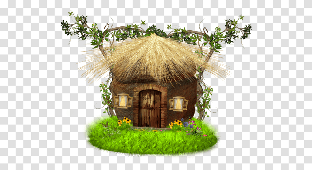 House On The Rock Clipart Clip Royalty Free Rock Grass House, Nature, Outdoors, Countryside, Building Transparent Png