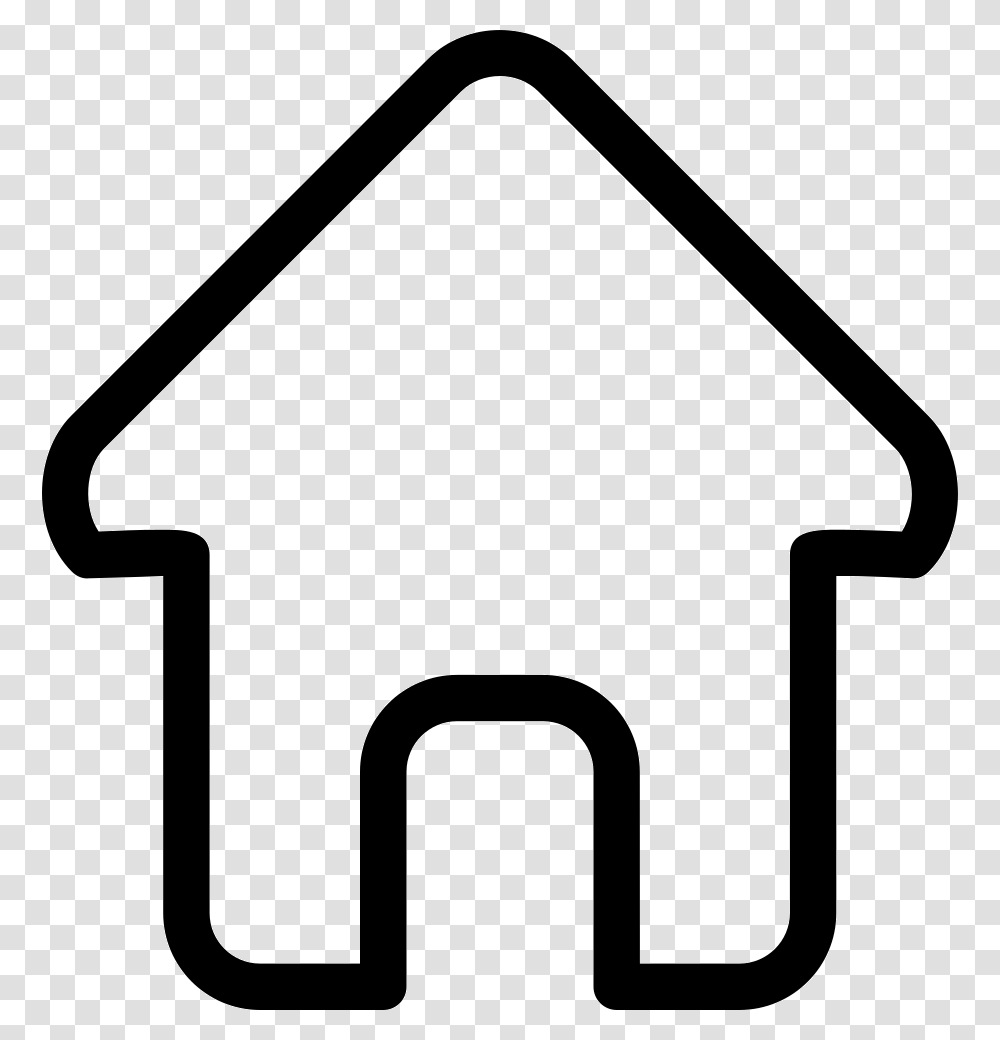 House Outline Icon Free Download, Label, Stencil Transparent Png