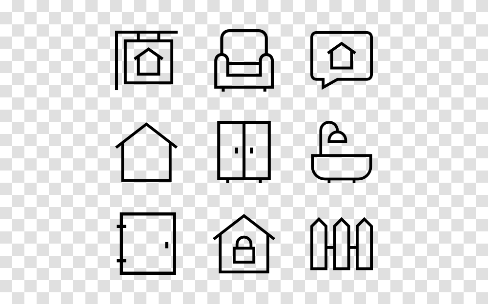 House Outline Icons, Gray, World Of Warcraft Transparent Png