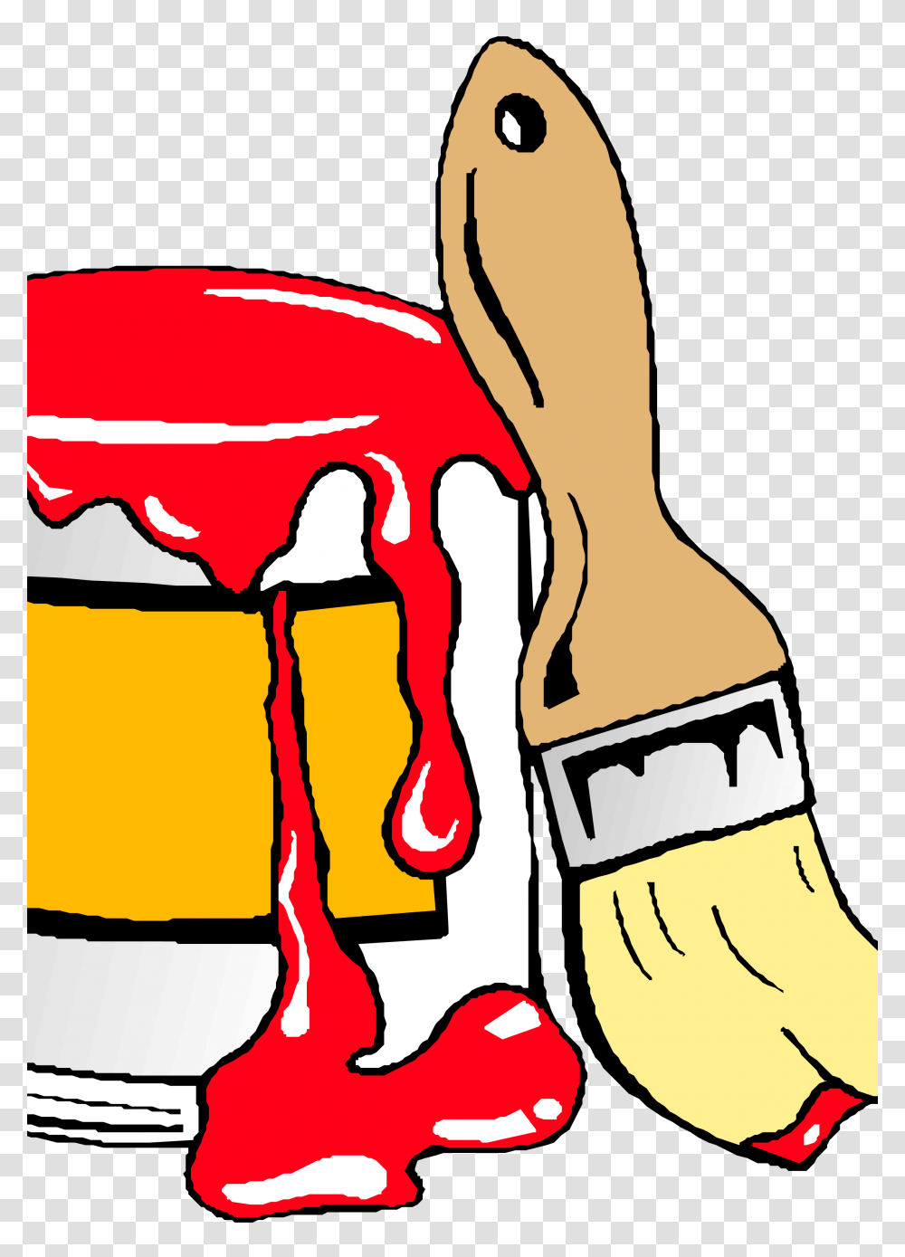 House Paint Clipart Brush Clip Art Crown, Beverage, Drink, Label Transparent Png