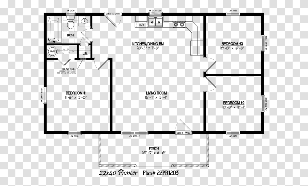 House Plan 2 Bedroom 20 By, Outdoors, Gray Transparent Png