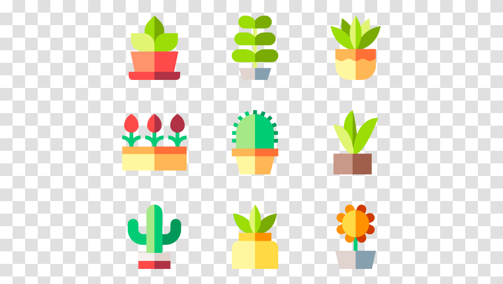 House Plants Cactus Icons, Food, Sweets Transparent Png