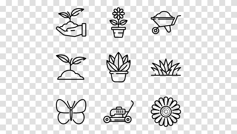 House Plants Garden Icon Line, Gray, World Of Warcraft Transparent Png