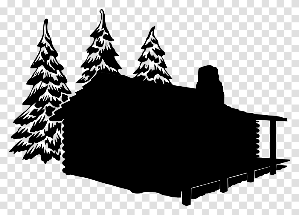 House Silhouette Log Cabin Clipart, Gray, World Of Warcraft Transparent Png