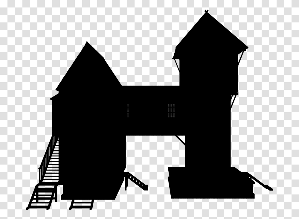 House Silhouette Medieval Art, Gray, World Of Warcraft Transparent Png