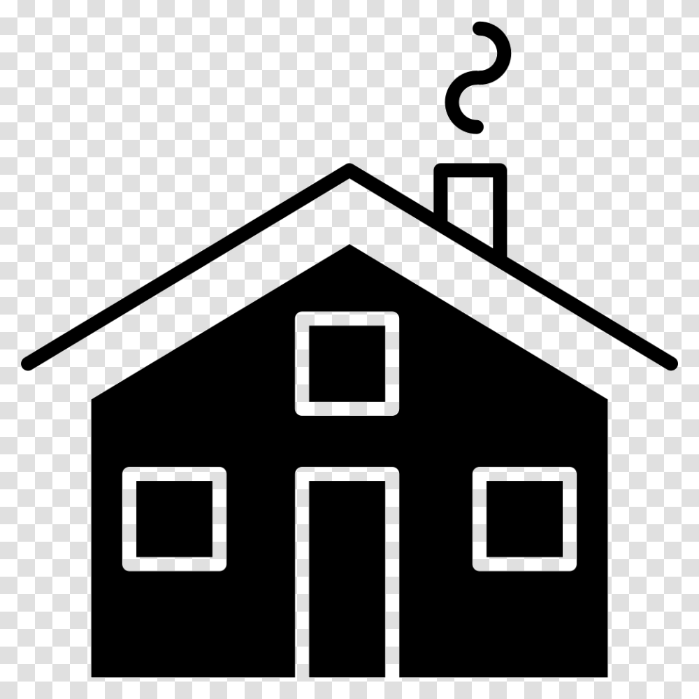House Small Variant With Chimney Icon Free Download, Building, Housing, Nature, Outdoors Transparent Png