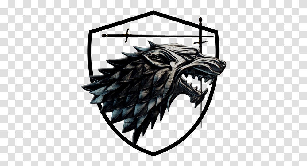 House Stark Game Of Thrones House Stark Logo, Dragon, Statue, Sculpture, Art Transparent Png