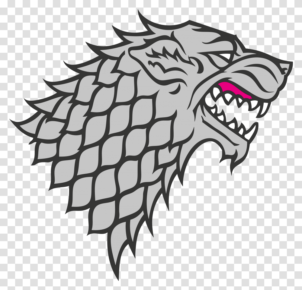 House Stark Logo Vector Game Of Thrones Stark Wolf, Dragon, Bonfire, Flame Transparent Png