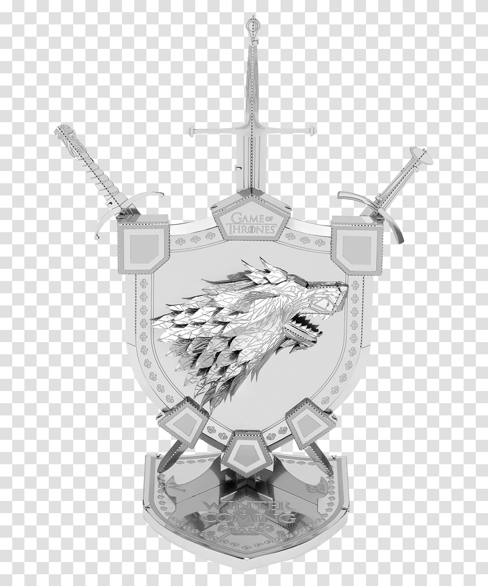 House Stark Sigil Game Of Thrones Metal Earth, Armor, Shield, Cross Transparent Png