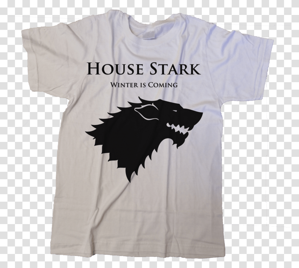 House Stark T Shirt Available Now Logo Game Of Thrones Stark, Clothing, Apparel, T-Shirt, Sleeve Transparent Png