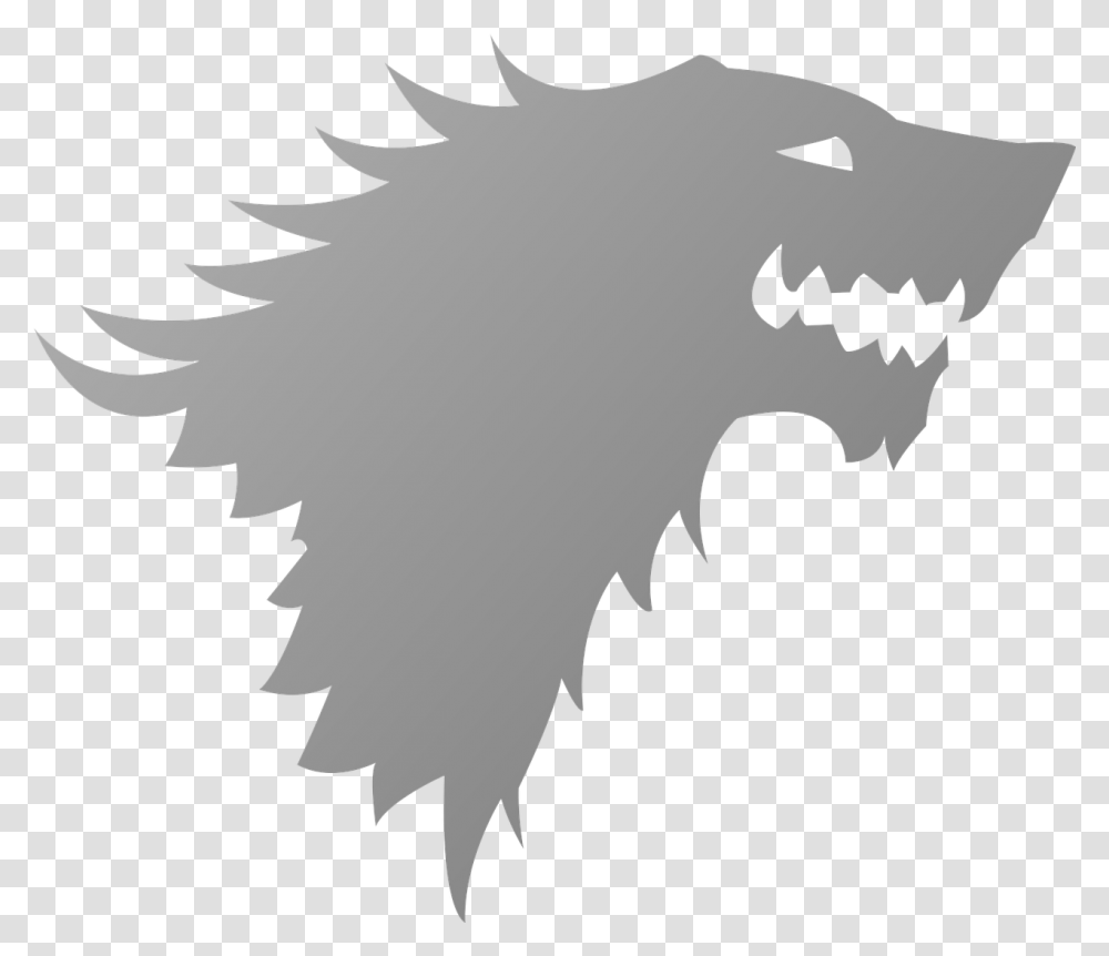 House Stark Wolf Logo Free Vector Graphic On Pixabay Game Of Thrones Rainmeter, Person, Human, Symbol, Stencil Transparent Png