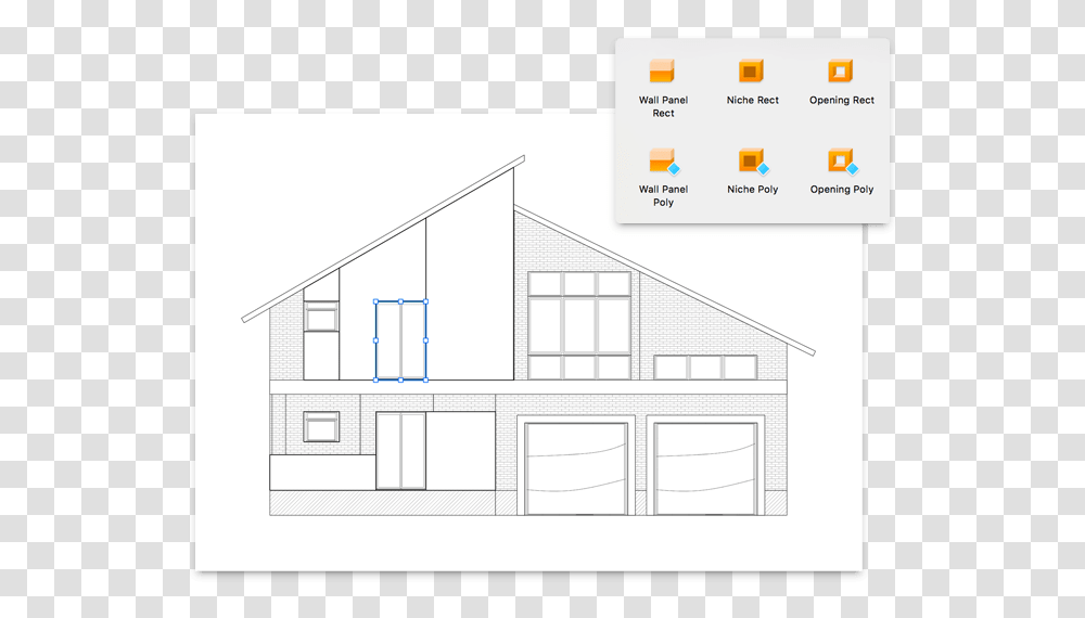 House Top View Clipart Side View Of House Drawing, Diagram, Plot, Floor Plan Transparent Png