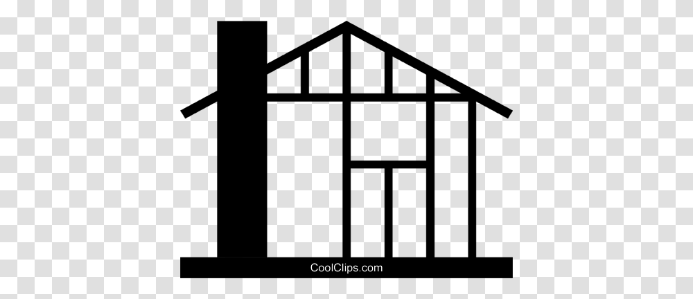 House Under Construction Royalty Free Vector Clip Art Illustration, Nature, Outdoors, Gate, Countryside Transparent Png