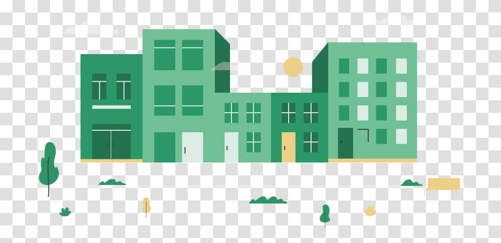 House, Urban, Scoreboard, Building, Downtown Transparent Png