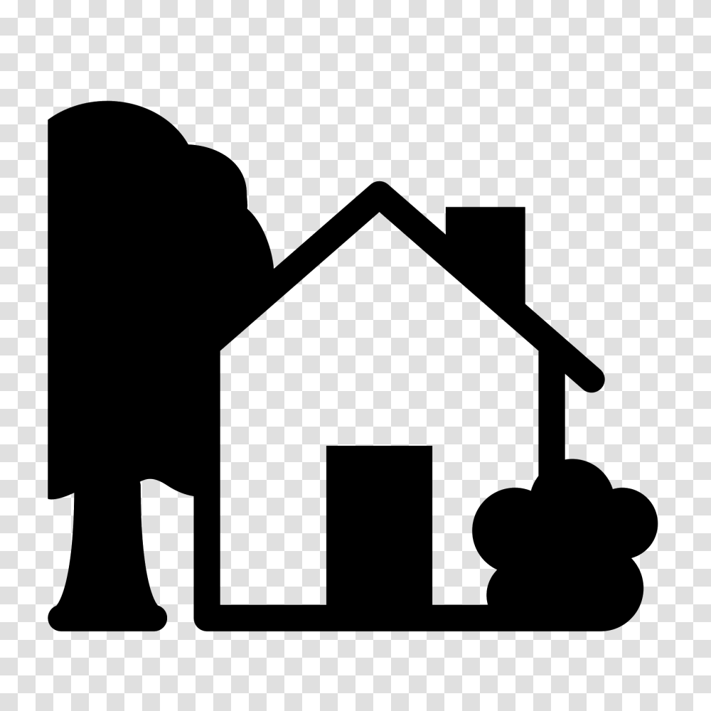 House With A Garden Filled Icon, Gray, World Of Warcraft Transparent Png